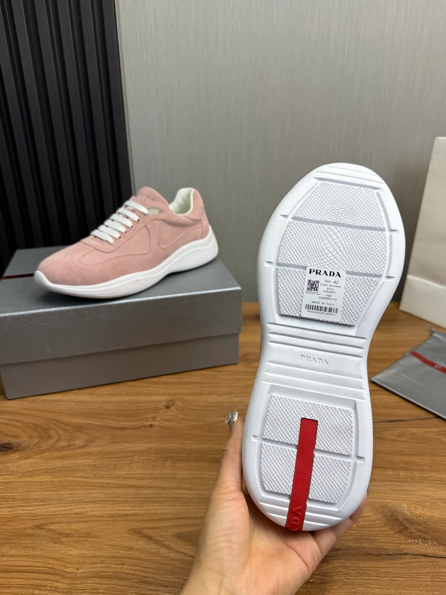 Men's shoes 💰540💰 [PRADA] Men's shoes are popular in the counter, official website is synchronized, 1 high-quality shipment ✔️Original frosted cowhide + cowhide lining, 1🆚1 replica, original sole, 38-45 (45 customized, non-refundable)